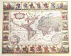 Harta decorativa Giftdeco M1652, 56 x 45 cm, stil vintage
