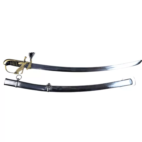 Replică decorativa Giftdeco, alamă, piele, oțel, metal și lemn, lungime 95 cm
