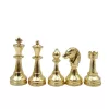 Set sah Italfama N300, piele, metal și lemn, înălțime 2,5 cm, stil modern, clasic