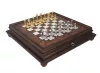Set sah Italfama N137, metal și lemn, înălțime 7,5 cm, stil clasic