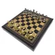 Set sah Italfama N001, alamă și piele, înălțime 5 cm