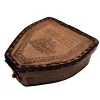 Busolă Giftdeco NC2929, alamă, sticlă și piele, 9,25 x 7,75 x 3,25 cm
