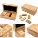 Obiect decorativ Giftdeco BR157, lemn de mango și alamă, 15 x 8 x 4,5 cm