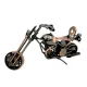 Machetă motocicletă chopper Giftdeco M33, metal, 15 x 6 x 9,5 cm, stil industrial