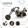 Machetă motocicletă chopper Giftdeco M33, metal, 15 x 6 x 9,5 cm, stil industrial