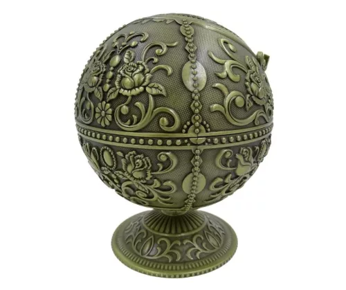 Glob decorativ Giftdeco, metal, înălțime 13 cm, diametru 9 cm