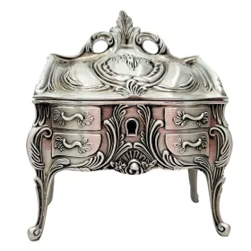 Cutie pentru bijuterii Giftdeco, metal, 9,7 x 10 x 6,7 cm