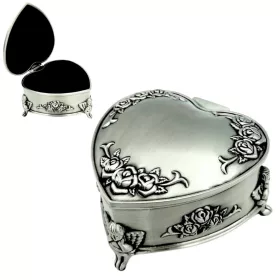 Cutie pentru bijuterii Giftdeco, metal, 8,7 x 8,4 x 5,1 cm