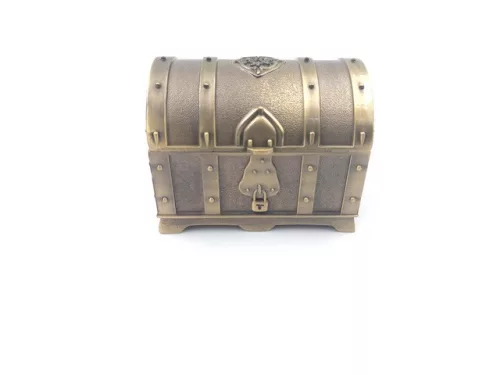 Cutie pentru bijuterii Giftdeco, metal, 7 x 5 x 5 cm, stil retro, vintage, clasic