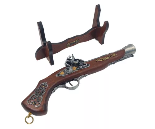 Obiect decorativ La Balestra, metal și lemn, lungime 38 cm
