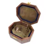 Busolă Giftdeco CSDF337, alamă și lemn, 11,5 x 8,8 x 9,0 cm, stil retro, nautic