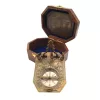 Busolă Giftdeco CSDF337, alamă și lemn, 11,5 x 8,8 x 9,0 cm, stil retro, nautic