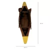 Model de barcă Giftdeco 717013, lemn și alamă, 25 x 6,3 x 4 cm, stil nautic minimalist