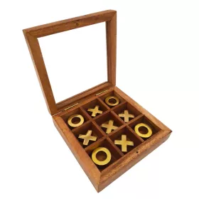   Obiect decorativ Giftdeco DNU-004, alamă, sticlă și lemn, 12,5 x 12,5 x 2,5cm, stil clasic