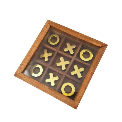 Obiect decorativ Giftdeco DNU-004, alamă, sticlă și lemn, 12,5 x 12,5 x 2,5cm, stil clasic