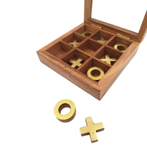 Obiect decorativ Giftdeco DNU-004, alamă, sticlă și lemn, 12,5 x 12,5 x 2,5cm, stil clasic