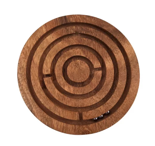 Obiect decorativ Giftdeco DNU-005, metal și lemn, diametru 12,5 cm, stil clasic