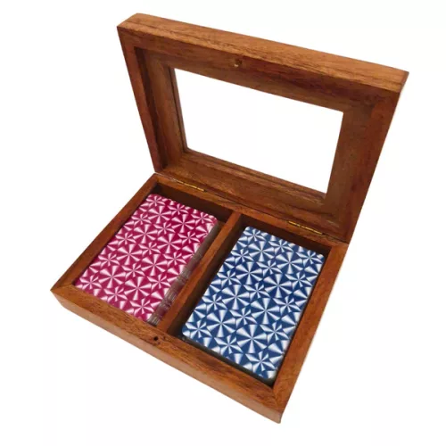 Set de carti Giftdeco DNU-007, lemn, sticla si alama, 15 x 11,4 cm