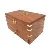 Cutie pentru bijuterii Giftdeco DNU-022, alamă, sticlă și lemn, 21,6 x 14,6 x 10,15 cm