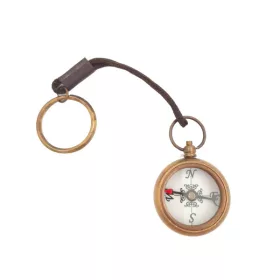   Breloc busola Giftdeco CL336/1, metal si sticla, finisaj alama, 3 x 17 cm