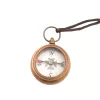 Breloc busola Giftdeco CL336/1, metal si sticla, finisaj alama, 3 x 17 cm