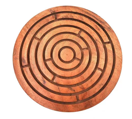 Obiect decorativ Giftdeco G1301A, metal și lemn, diametru 20 cm, stil minimalist, clasic, scandinav