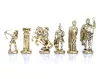 Set sah Manopoulos S10BGS, alamă și lemn, înălțime 9 cm