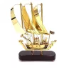 Obiect decorativ Giftdeco N-3615A, alamă și lemn, înălțime 30 cm, stil nautic, modern, clasic