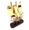Obiect decorativ Giftdeco N-3615A, alamă și lemn, înălțime 30 cm, stil nautic, modern, clasic