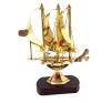 Obiect decorativ Giftdeco N-4450A, alamă și lemn, înălțime 20 cm, stil nautic