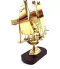 Obiect decorativ Giftdeco N-4450A, alamă și lemn, înălțime 20 cm, stil nautic