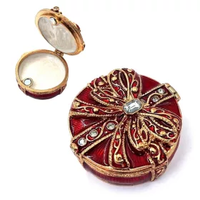 Cutie pentru bijuterii Giftdeco B0118-08, metal, 4 x 4 x 1cm