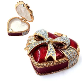   Cutie pentru bijuterii Giftdeco B0747-00, metal, 4,8 x 4 x 2,5 cm
