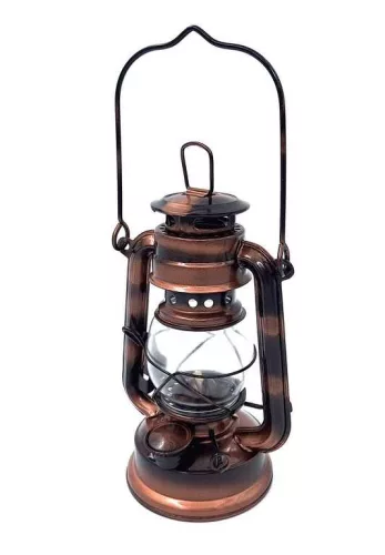 Lampă decorativă Giftdeco DT245F, sticlă și metal, 11,5 x 9,5 x 19 cm, stil nautic