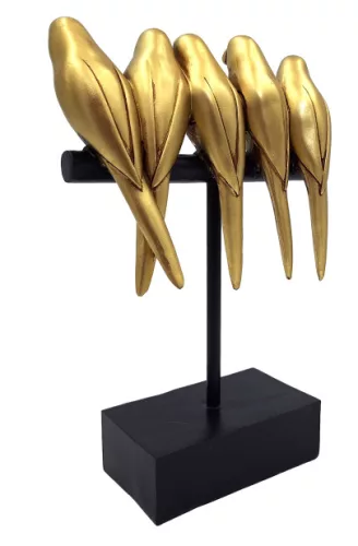 Obiect decorativ Giftdeco, rășină, 17 x 8 x 25,5 cm, stil glamour, minimalist, modern