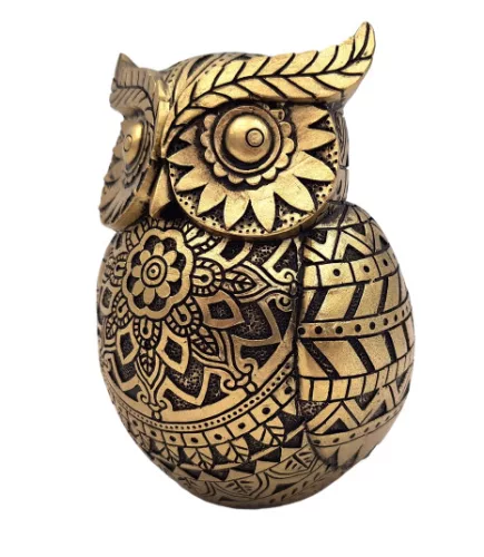 Obiect decorativ Giftdeco, rășină, 10,1 x 10,1 x 13,6 cm, stil glamour, modern