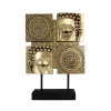Figurina Mandala budista Giftdeco 43715, polirasina aurie, 24,3 x 7,8 x 34,3 cm