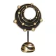 Figurina sistem cosmic abstract Giftdeco 44189FJH, polirasina aurie si neagra, 33,5 cm