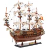 Machetă navala Giftdeco SF45R, plastic, metal și lemn, înălțime 45,7 cm, lățime 17,8 cm, stil nautic