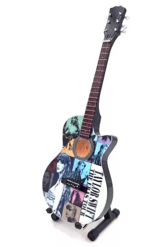 Miniatură chitara Indomini MGT-9064, Taylor Swift, lemn de mahon, înălțime 24,5 cm