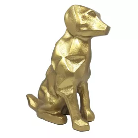   Figurina caine Giftdeco DOG2, aluminiu auriu, 26 x 23 x 8,5 cm