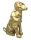 Figurina caine Giftdeco DOG2, aluminiu auriu, 26 x 23 x 8,5 cm