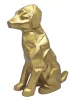 Figurina caine Giftdeco DOG2, aluminiu auriu, 26 x 23 x 8,5 cm