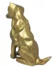 Figurina caine Giftdeco DOG2, aluminiu auriu, 26 x 23 x 8,5 cm