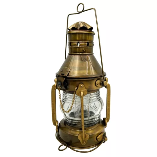 Lampa nautica retro Giftdeco SL9, metal, aspect alama invechita, 34 x 16 cm
