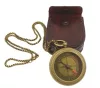 Busolă Giftdeco, alamă și piele, lățime 100 cm, lungime 40 cm, stil retro, clasic