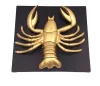 Figurină decorativa Divine Dekor CAN2, aluminiu și lemn, 29 x 27,5 x 9 cm, stil glamour