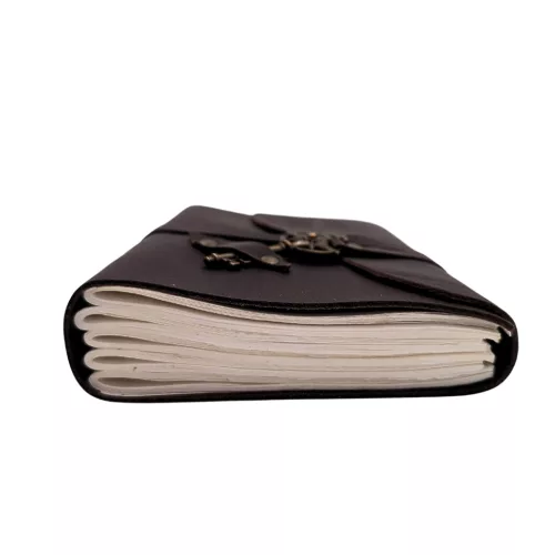 Jurnal Giftdeco AH03, piele de bivol și metal, 18 x 13 cm, stil retro, vintage, nautic