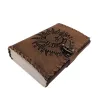 Jurnal Giftdeco AH05, piele de capra si metal, soare si luna, 200 pagini, 18 x 13 cm, stil vintage