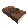 Jurnal Giftdeco AH05, piele de capra si metal, soare si luna, 200 pagini, 18 x 13 cm, stil vintage